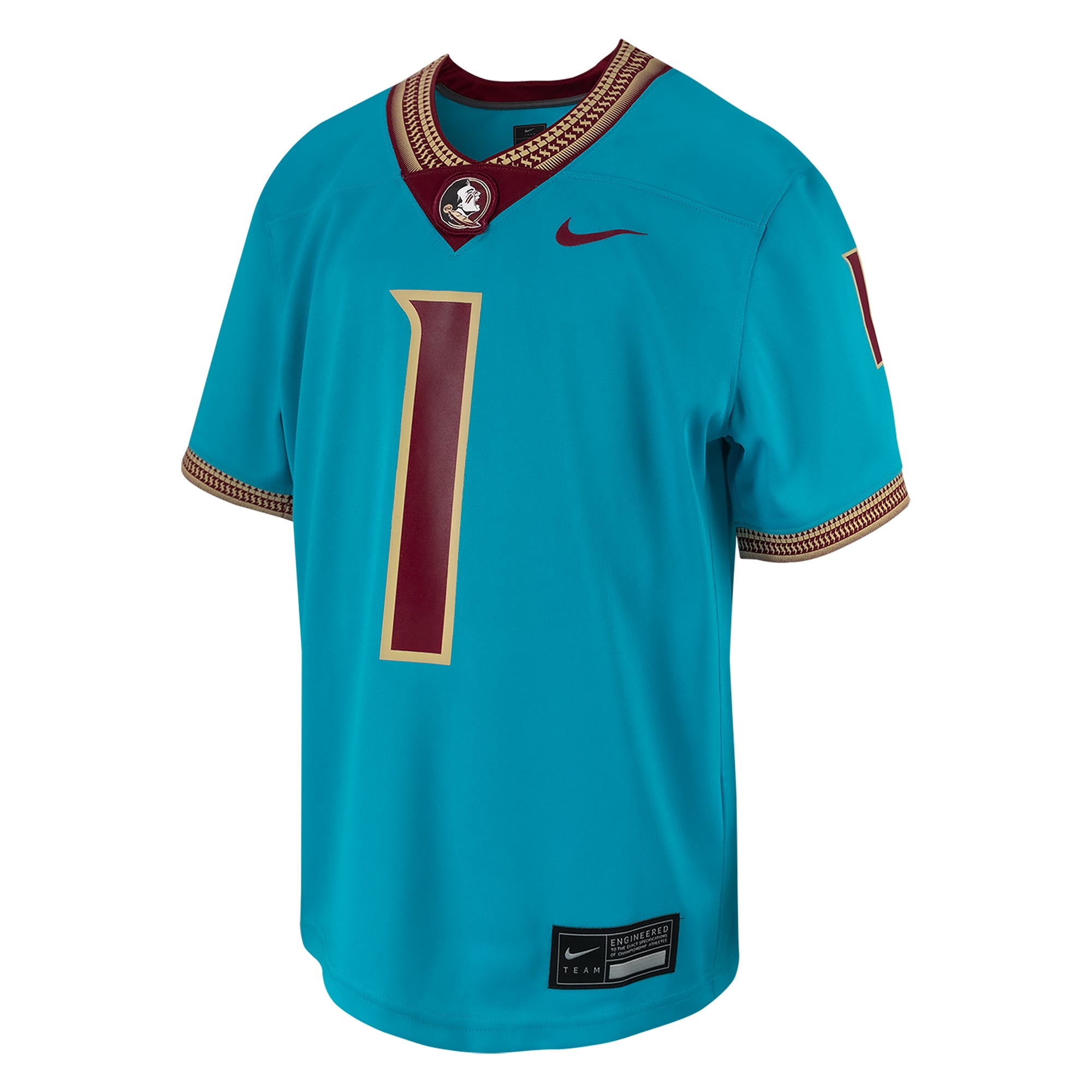 [DDG] Florida State Seminoles Youth Untouchable Replica Game Jersey - Turquoise