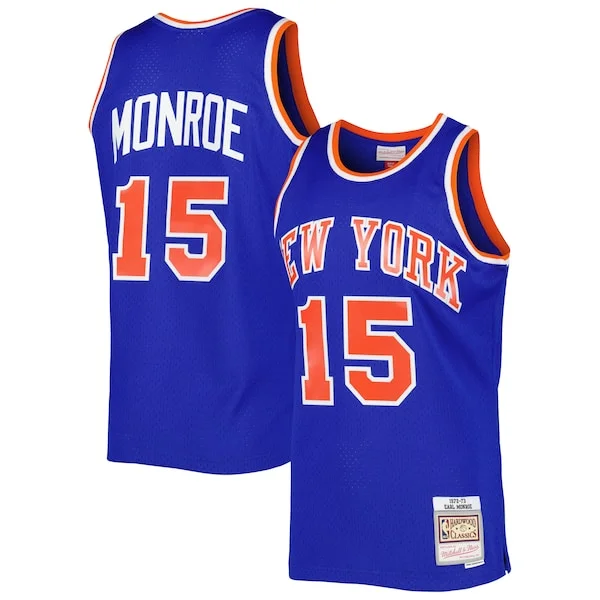 All-Star Earl Monroe NYK NBA Jersey - Blue - Affordable - Fan Favorite