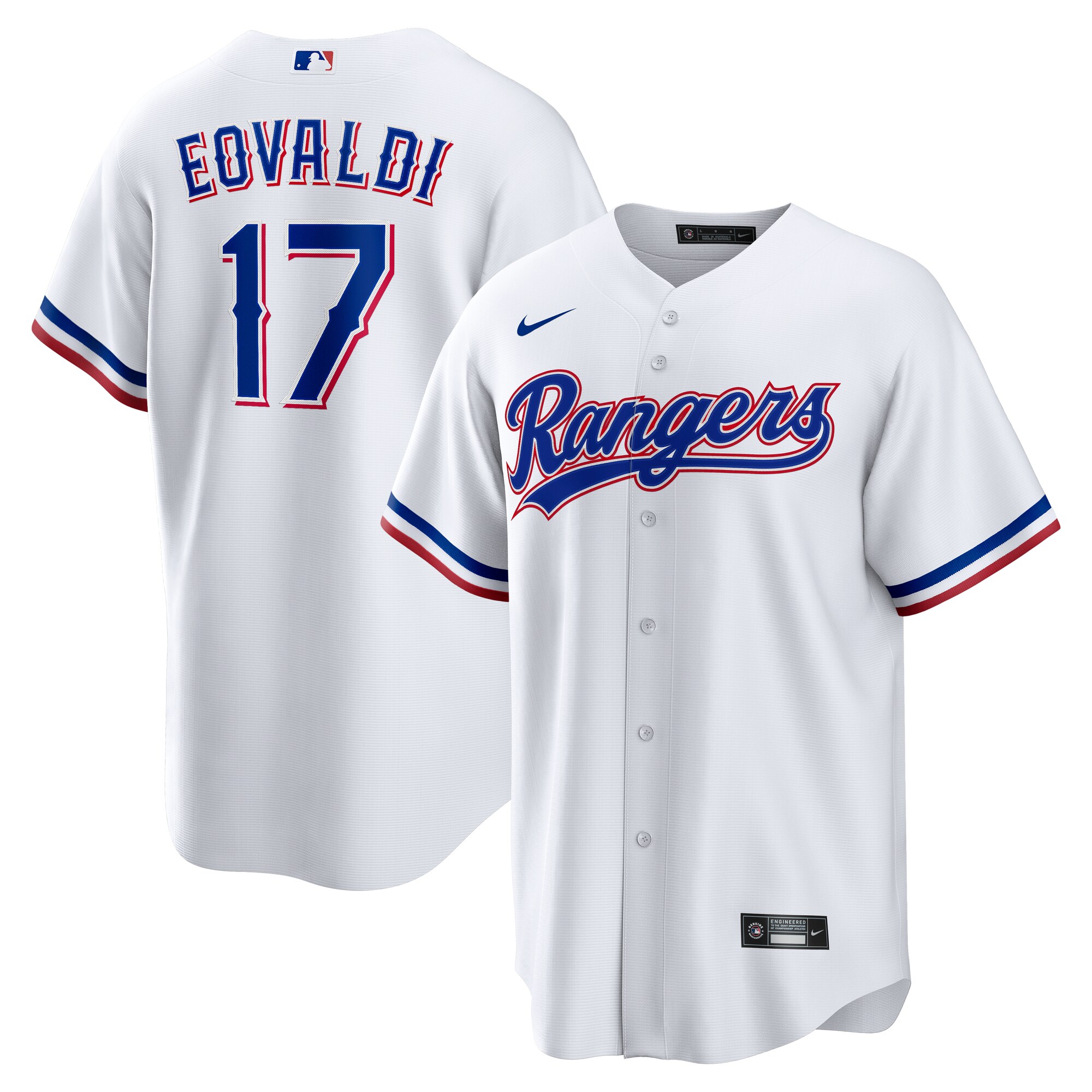 [LK] Nathan Eovaldi Texas Rangers Home Replica Player Jersey - White