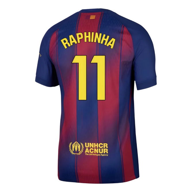 2025-2026 Barcelona Home Sleek Football Shirt (Raphinha 11)