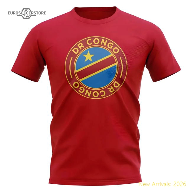 Dr Congo Football Badge T-shirt (red) - Excellent Value