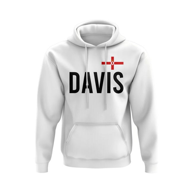 Steven Davis Northern Ireland Name Hoody (White)