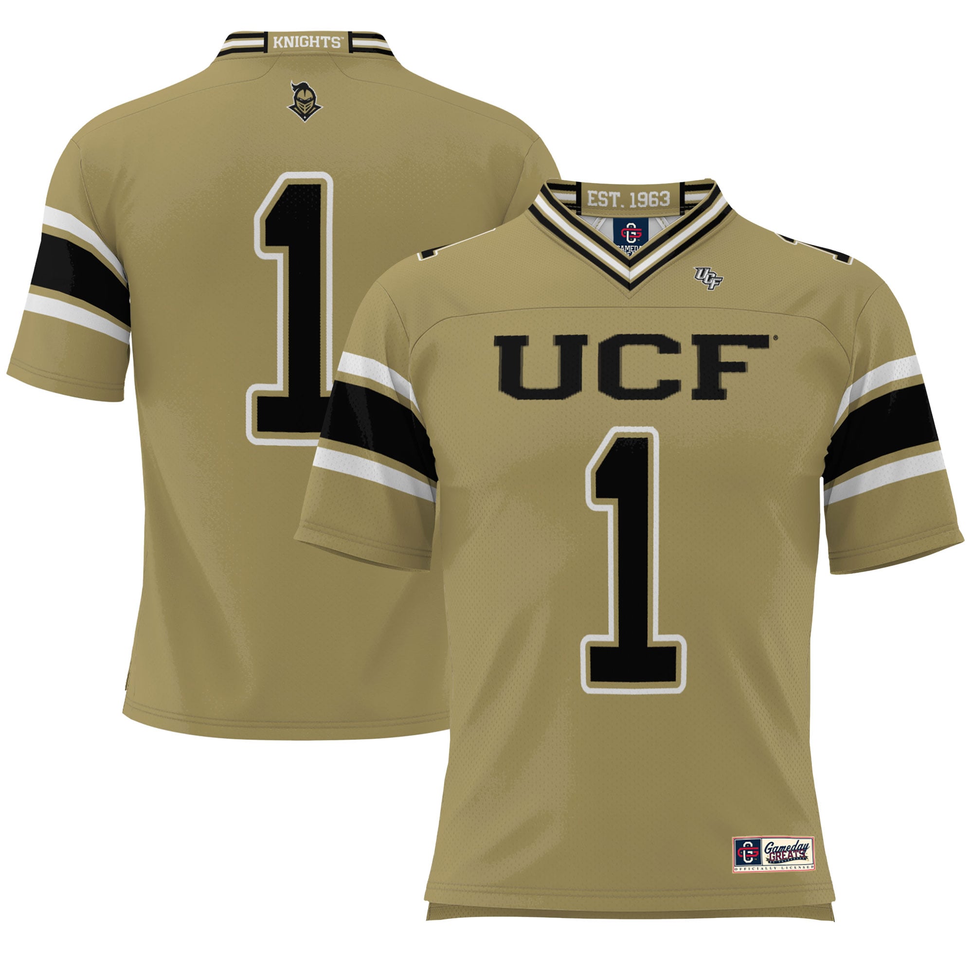 Youth #1 Gold UCF Knights Endzone Football Jersey