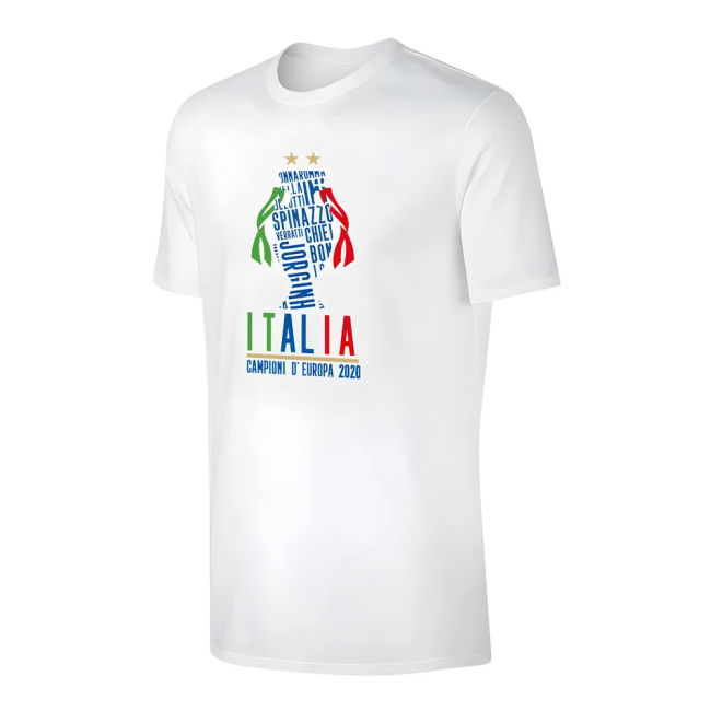 Italy Campioni D\'Europa 2020 T-Shirt, White Quality Official