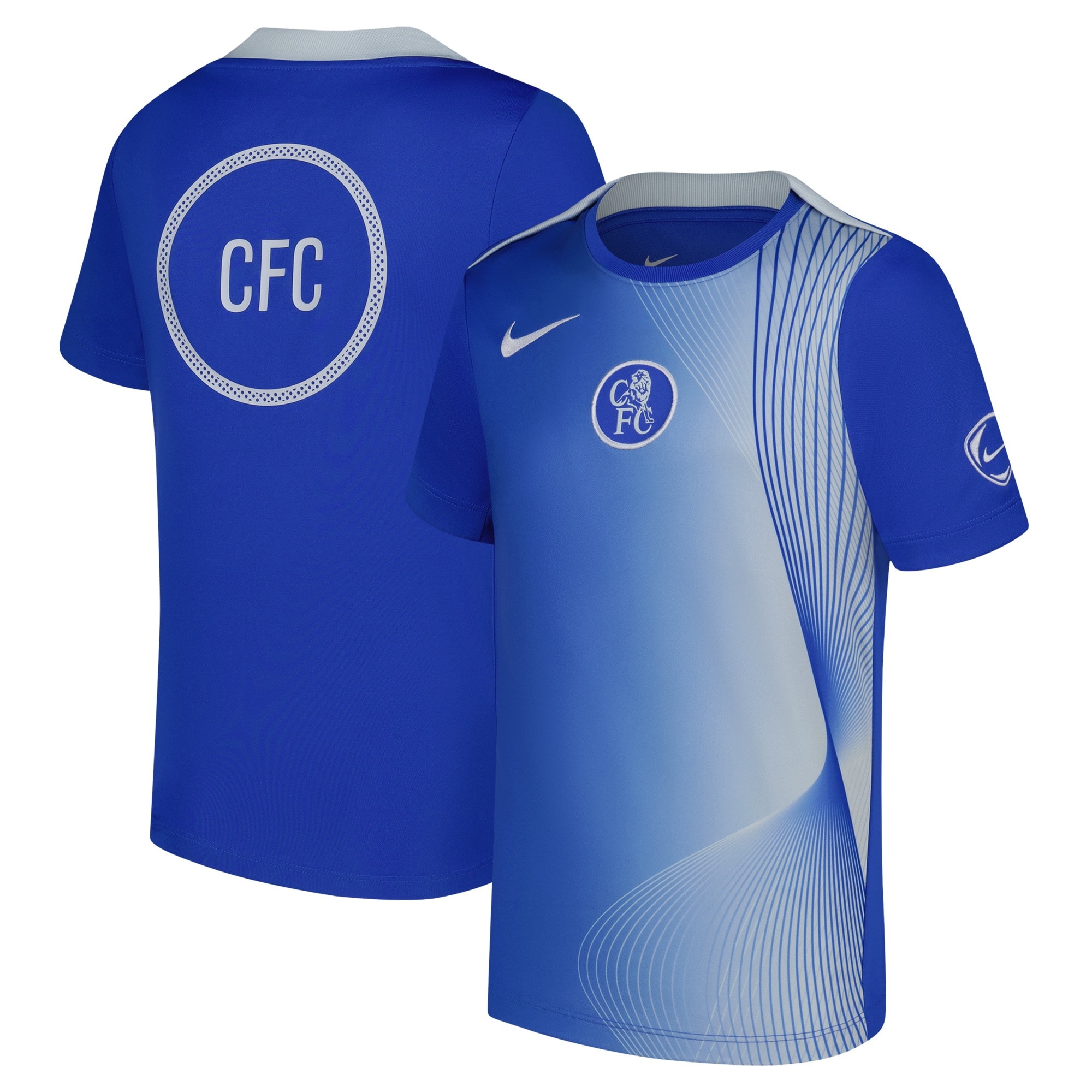 [SJH] Chelsea Youth 2025/26 Third Academy Pro Pre-Match Dri-Fit Jersey Top - Blue