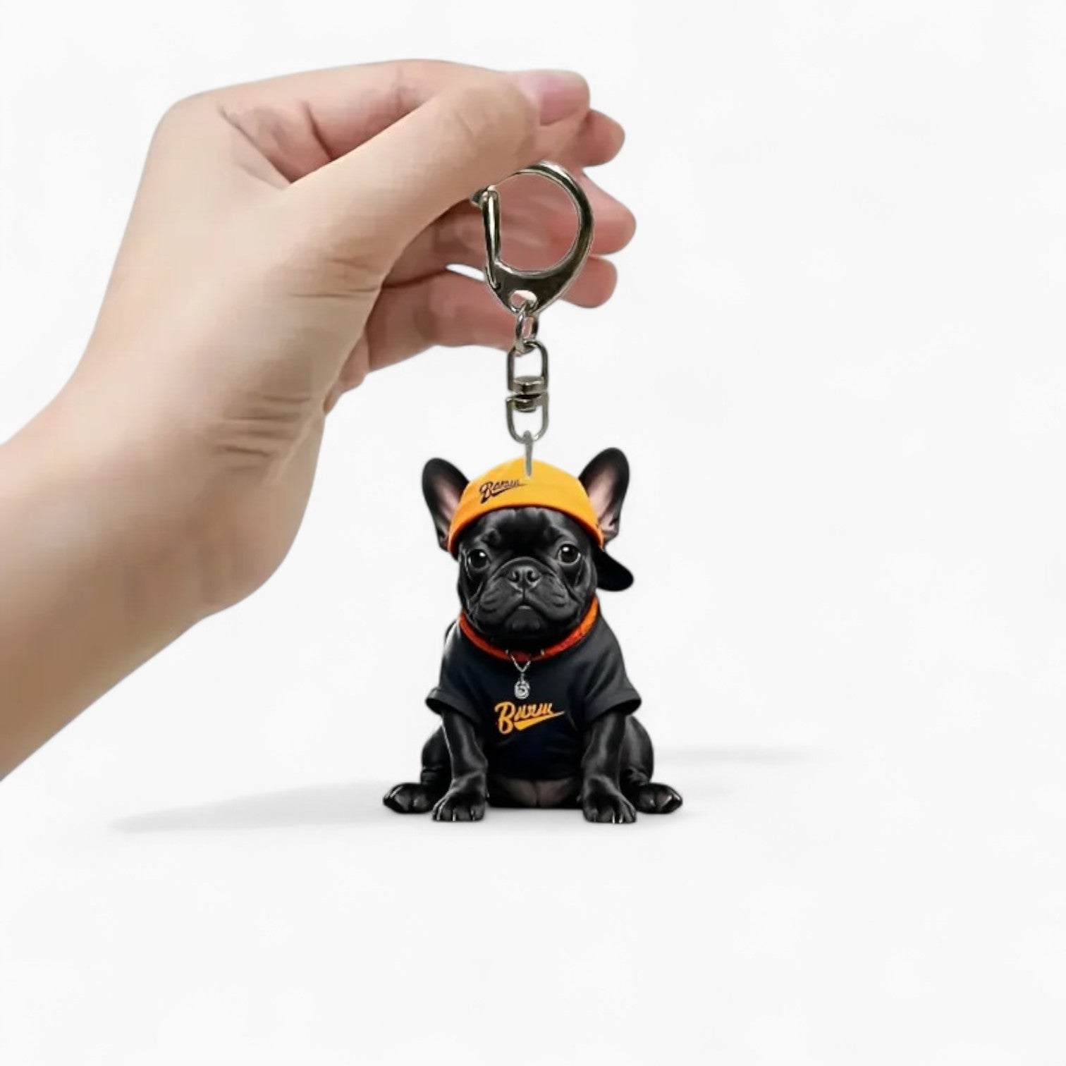 French Bulldog Cute French Bulldog Keychain – 2d Flat Acrylic Dog Charm Durable Dog Item