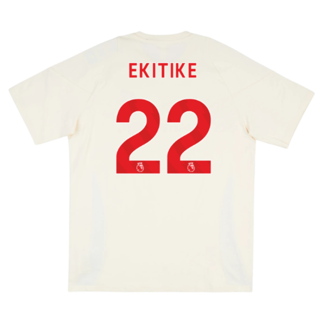 Liverpool Liverpool Training Tee White Ekitike #22 Match Quality S...