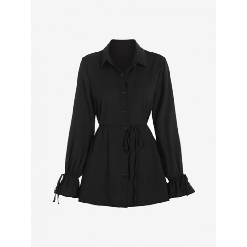 Belted Poet Sleeve Shirt ZZ4272