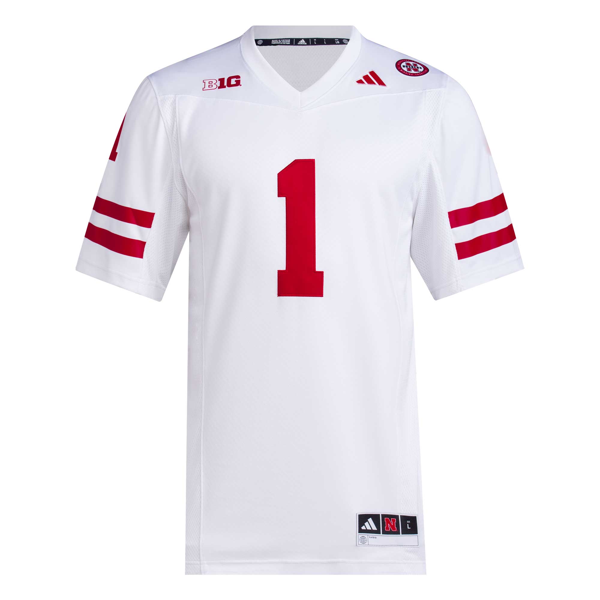 #1 Nebraska Huskers Premier 2026 Season Football Jersey - White
