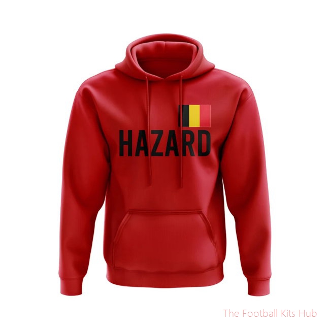 Eden Hazard Belgium Name Hoody (Red)