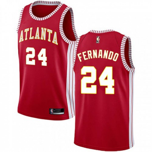 Red Nike Atlanta Hawks #24 Hawks Jersey - Polyester NBA Fan Apparel