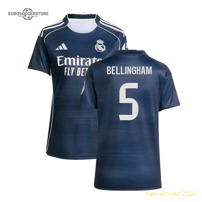 2025-2026 Real Madrid Authentic Second Jersey (womens) (bellingham 5)