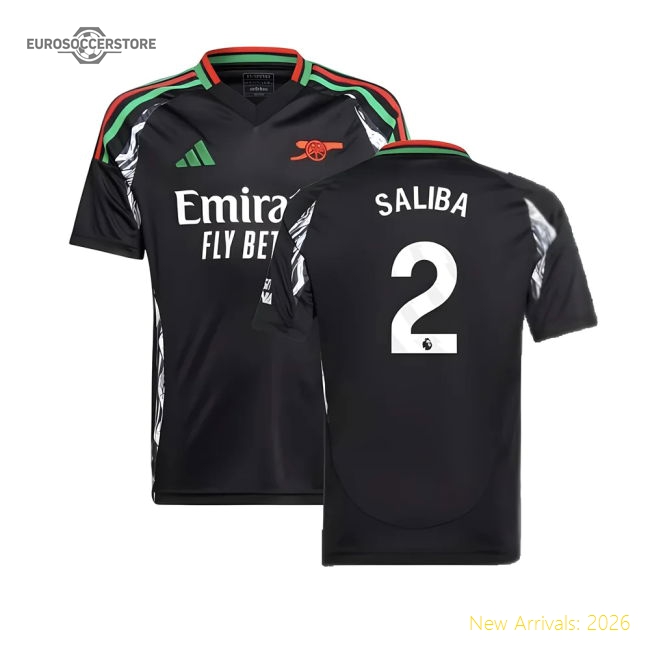Child-friendly Arsenal Kids Jersey Saliba 2024-2025 Performance Fabric