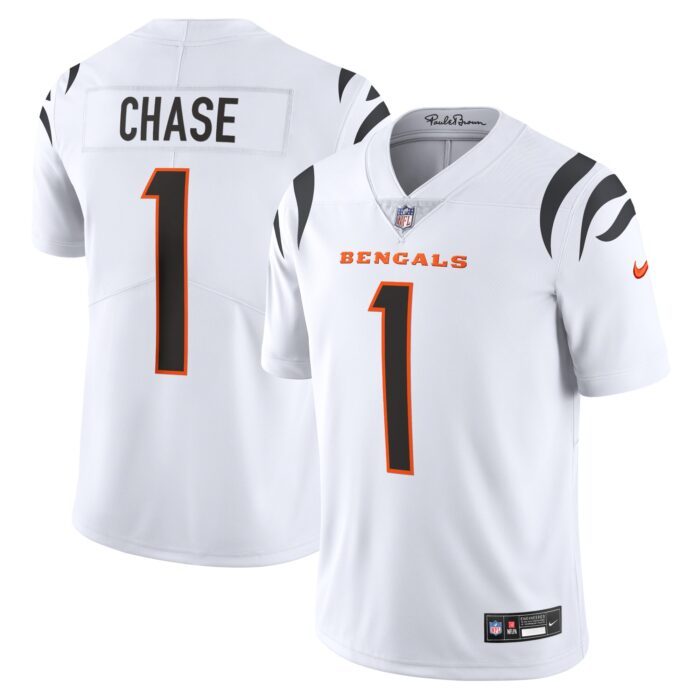 Men's Cincinnati Bengals Ja'Marr Chase Nike White Vapor ...