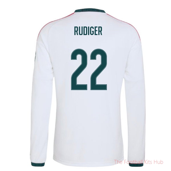 Real Madrid 2026-2027 Long Sleeve Home Shirt (Rudiger 22)