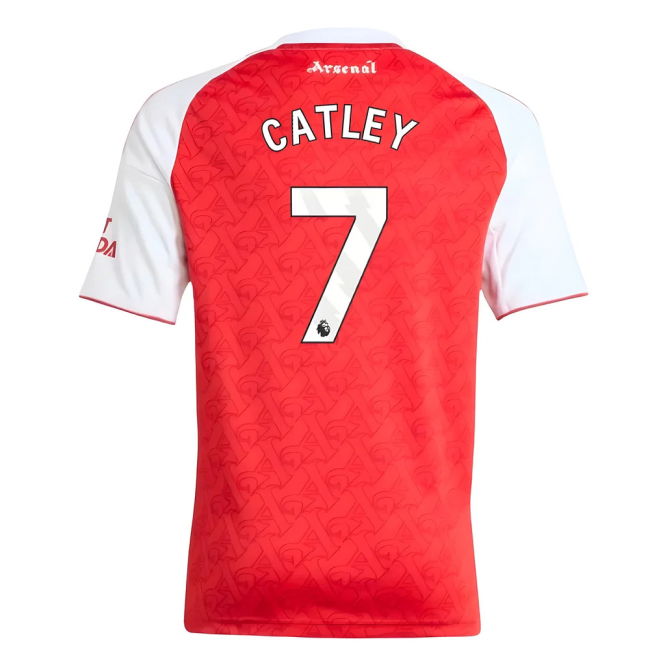 2025-20 Arsenal Home Shirt with Catley 7 L M S Kids