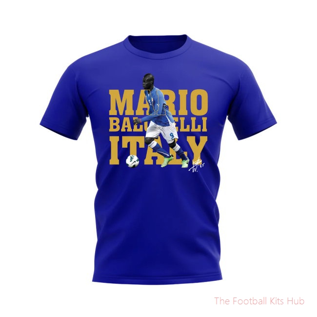 Mario Balotelli Italy Player Tee (Blue)