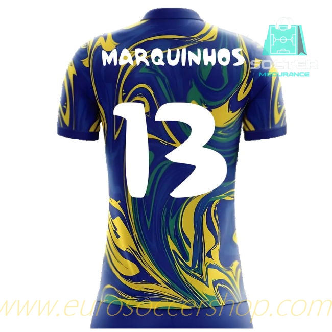 2025-26 Collection Seleção Brasileira Away Shirt World Cup Kids (Marquinhos 13)