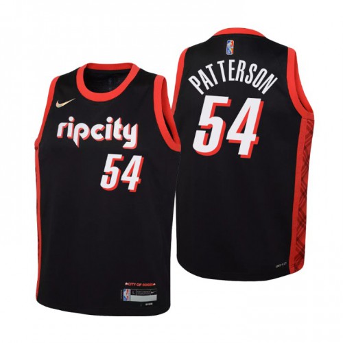 Portland Trail Portland Trail Blazers #54 Patrick Patterson Youth Nike Black 2021/22 Swingman Jersey ¨C City Edition Youth