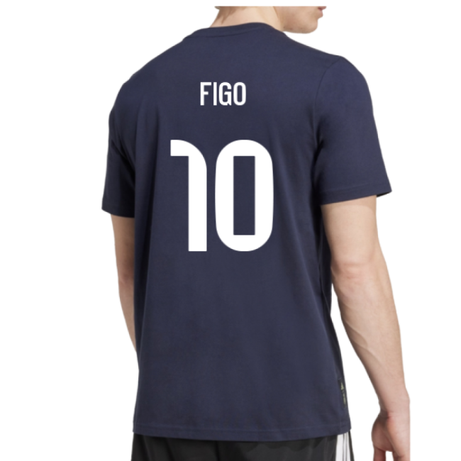 2025-2026 Real Madrid Seasonal Graphic Tee (Legend Ink) (Figo 10)