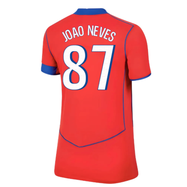 Avid Psg Psg Third Shirt Womens Joao Neves #87 Match Quality 2024-...