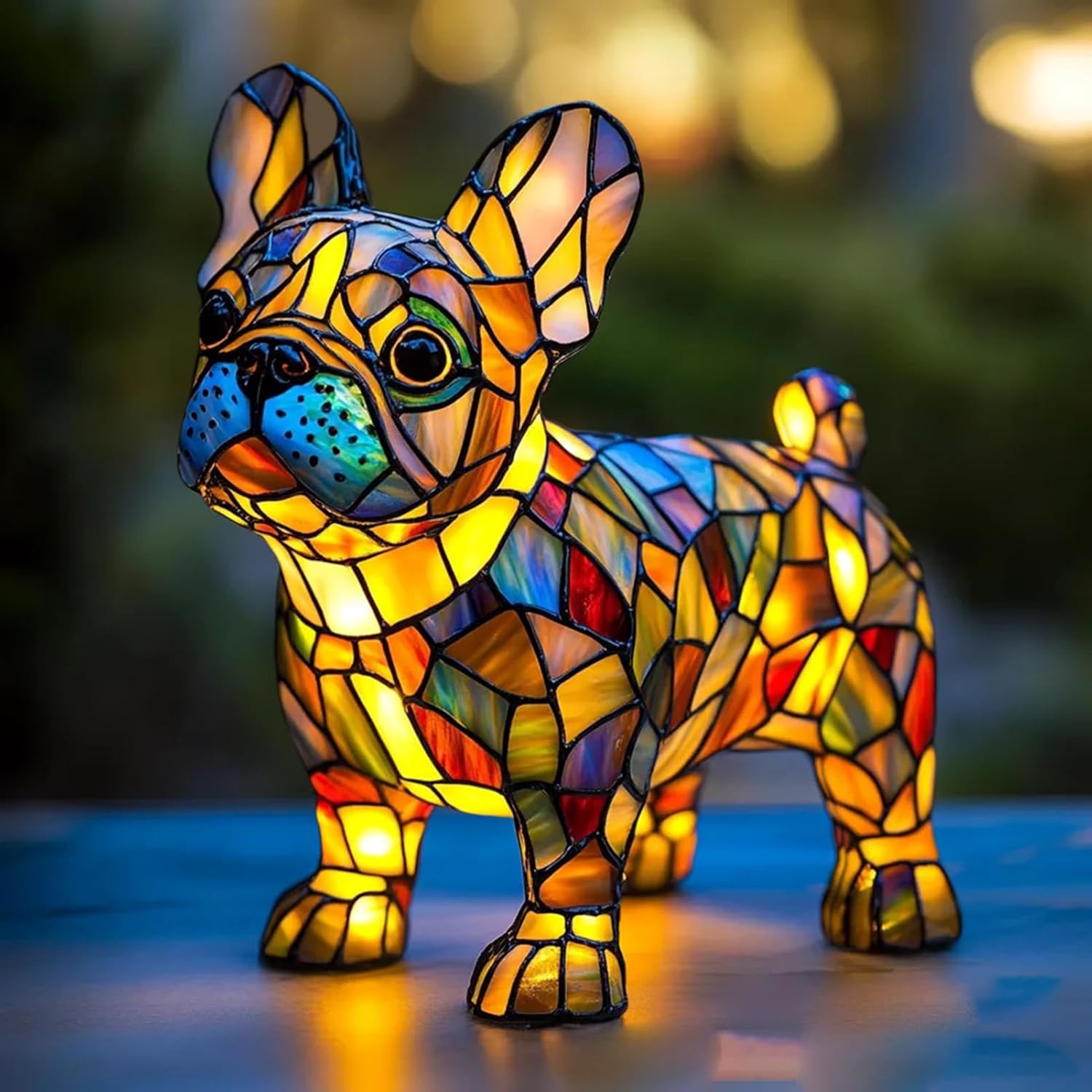 Frenchie Resin LED Light – Cute Night Desk Lamp for Bedroom Office