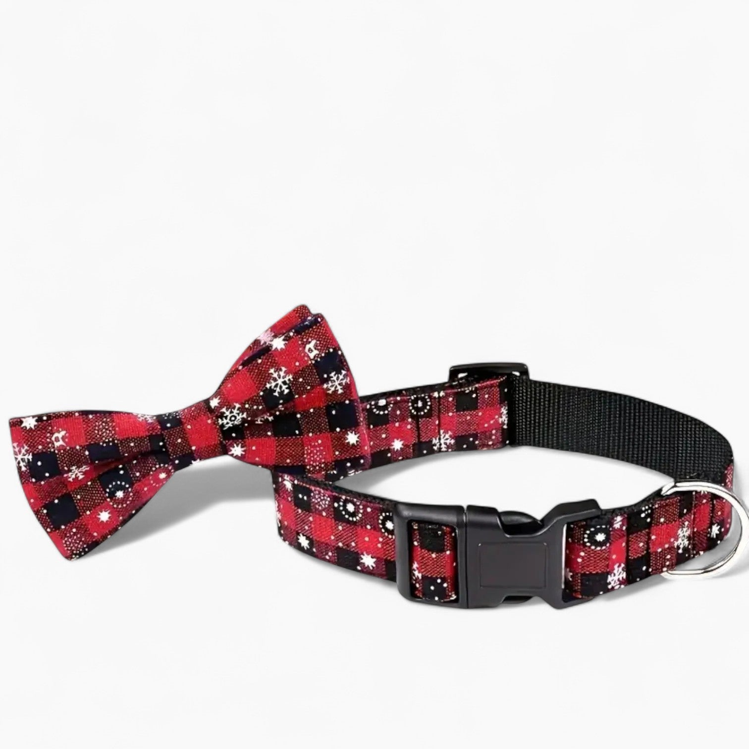 French Bulldog Snowflake Holiday Frenchie Collar And Bell – Adjustable