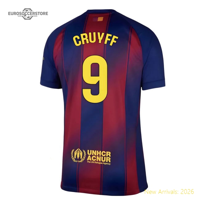 Match-Day Performance 2025-2026 Barcelona Home Shirt (Cruyff 9)