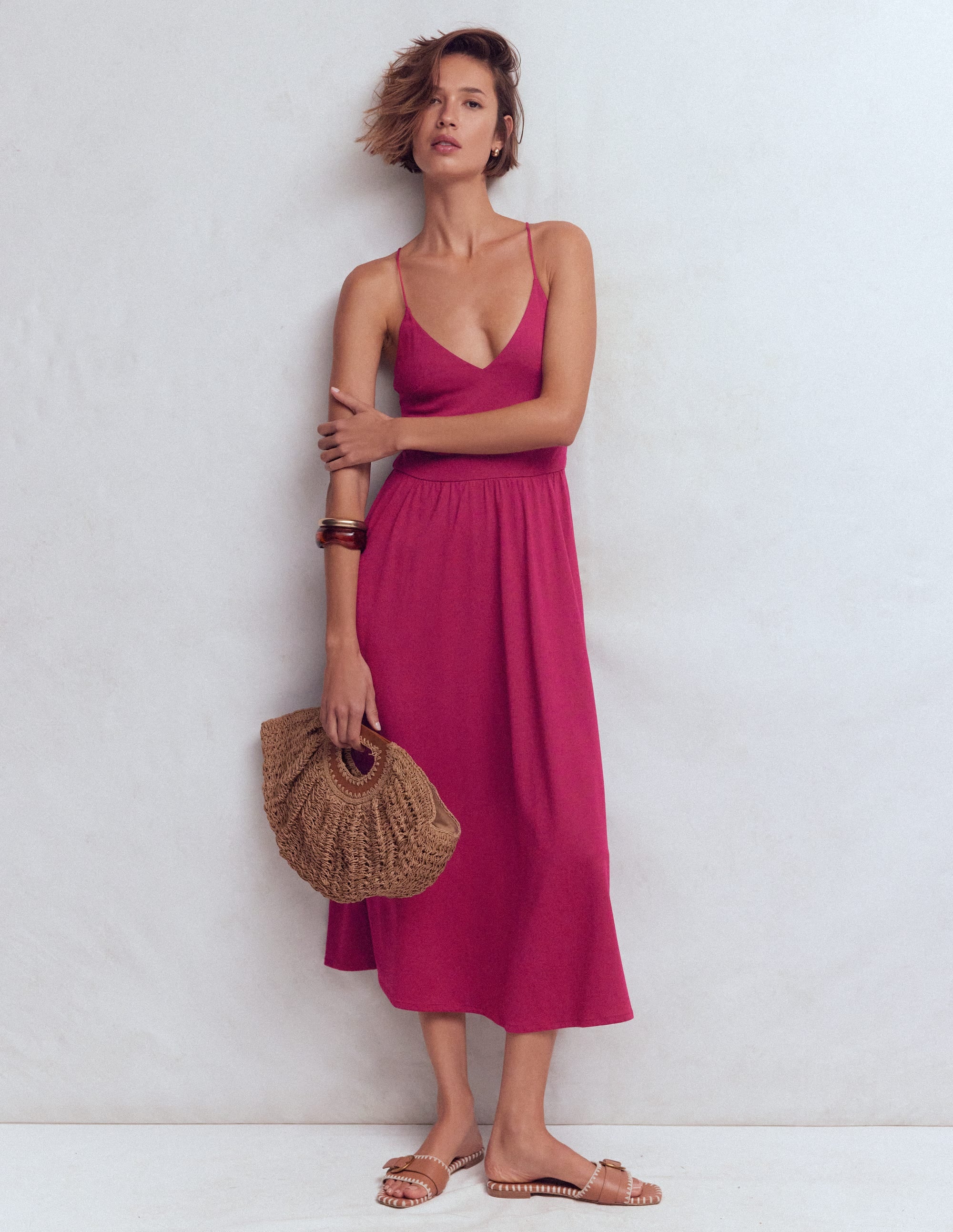 Cross Back Jersey Dress