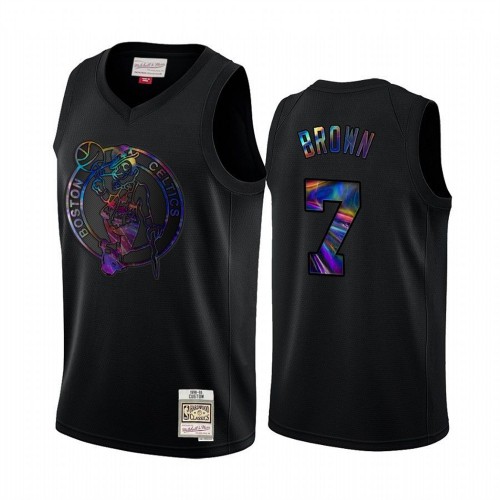 Black BOS Boston Celtics #7 Mitchell And Ness Premium Jersey