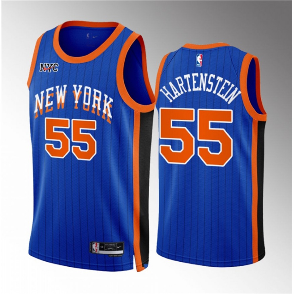 Performance Durable Men's NYK #55 Isaiah Blue Basketball Jersey