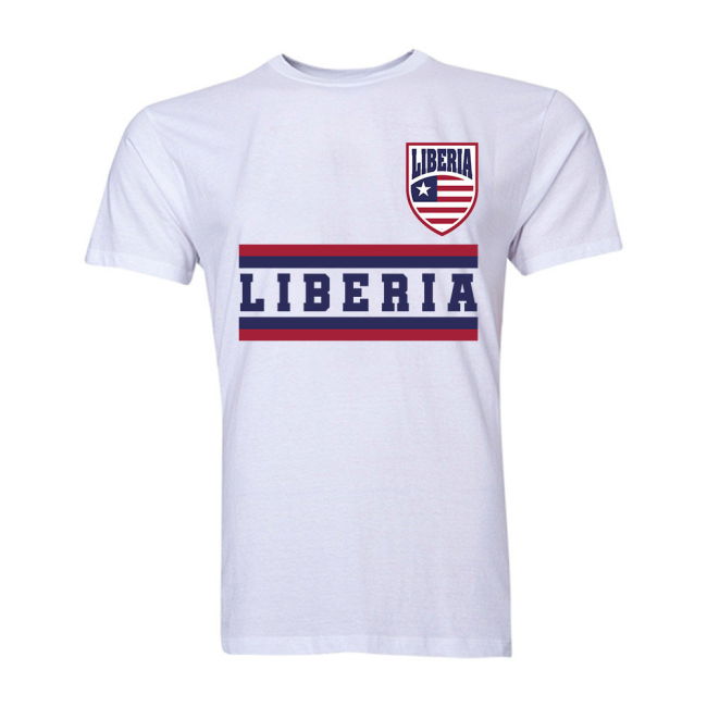 Top-Tier Fan-Favorite Liberia Core Football Country T-Shirt (White)