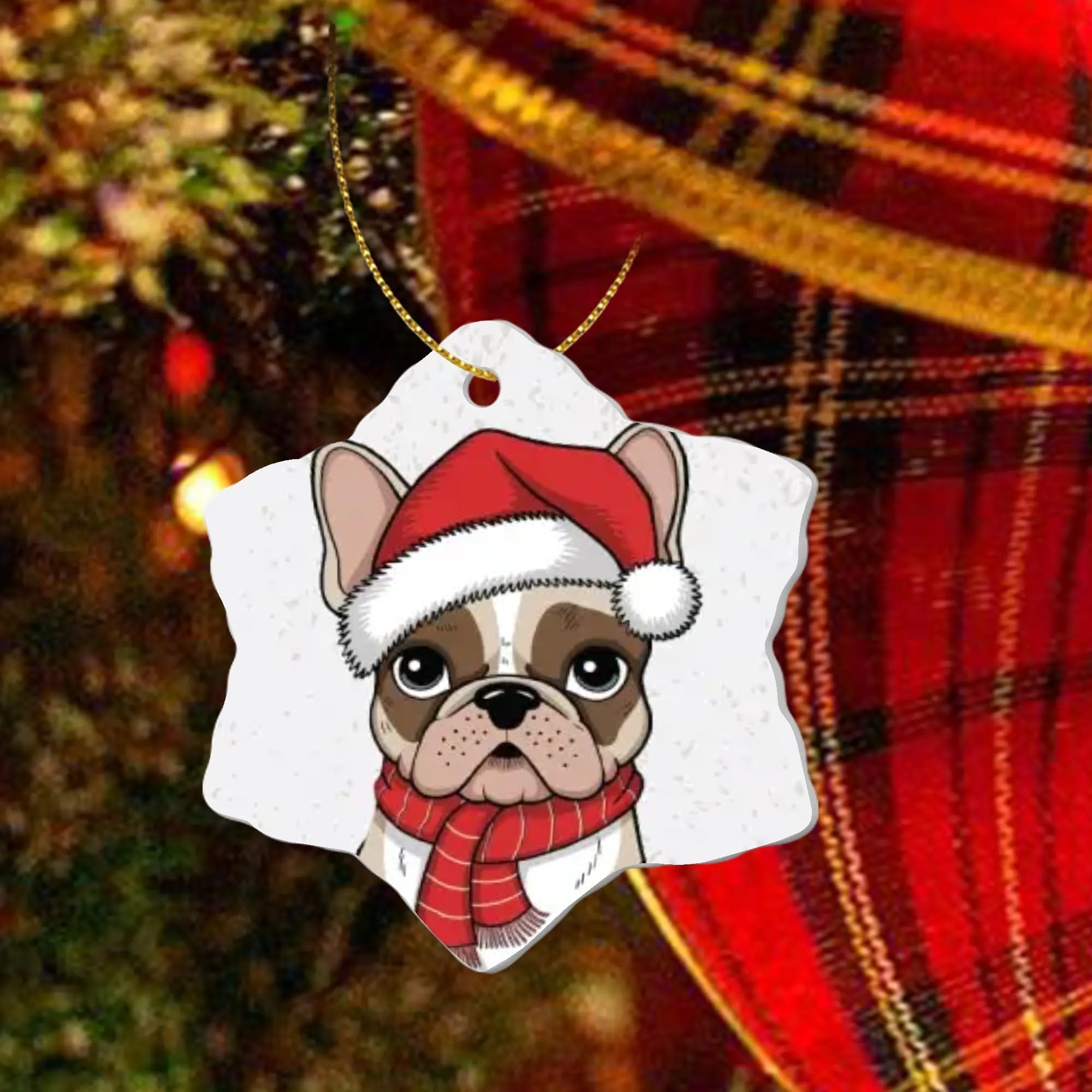 French Bulldog Lover Louis Christmas Ornaments Lovely Frenchie Decor