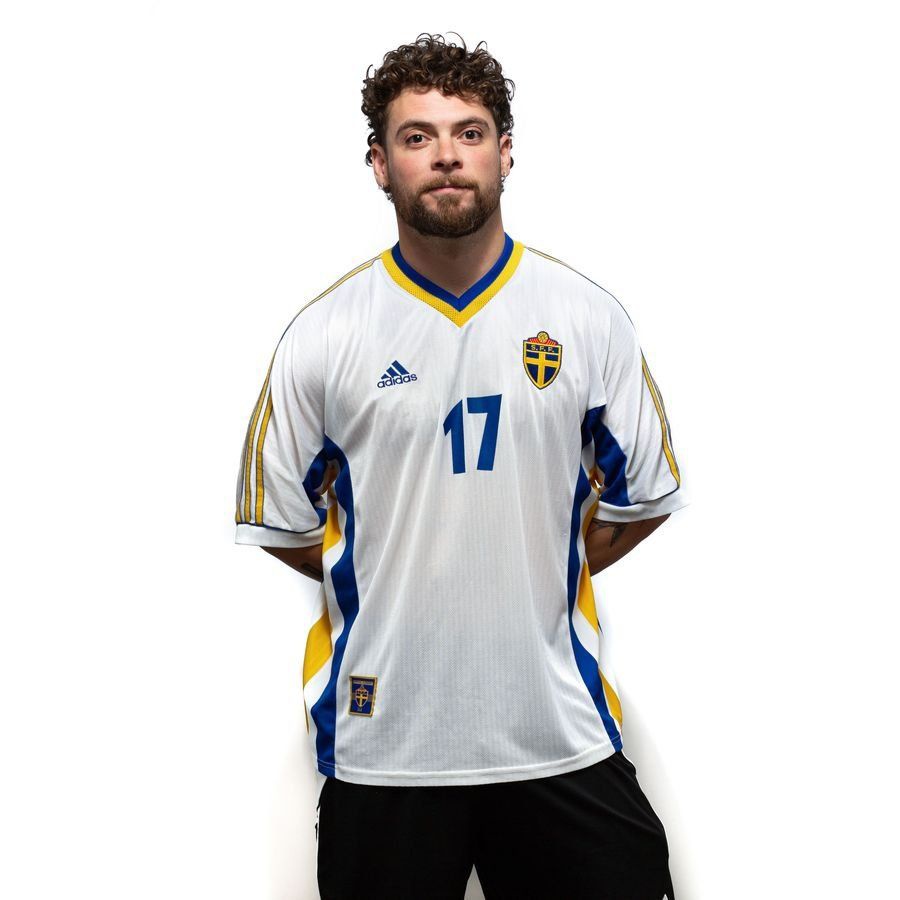 [EFKS] Sweden Size XL SVENSSON MATCH ISSUED VS Jamaica 17 Away Jersey 1998 (8/10)