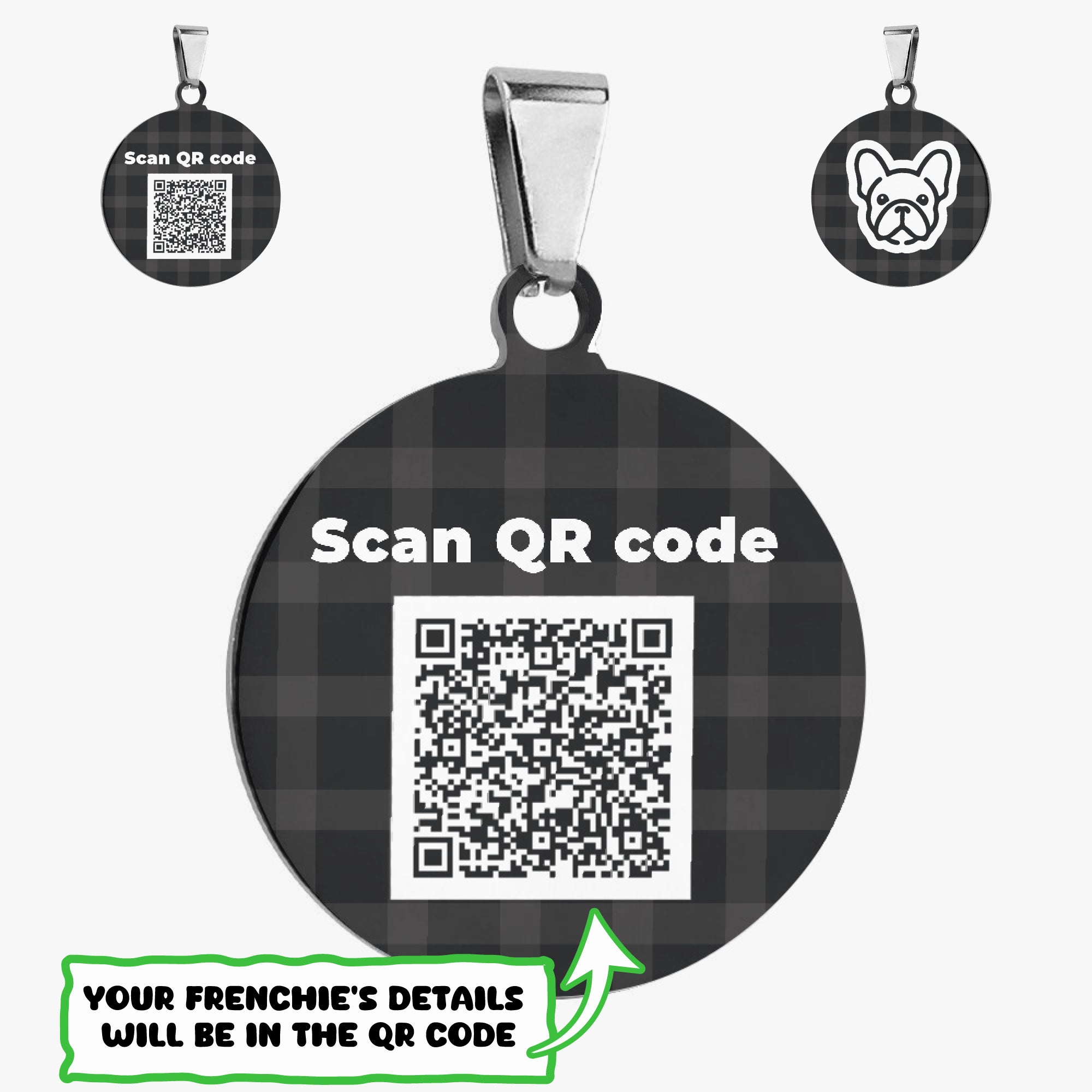 Pet-Lover Margot - Custom Double-sided French Bulldog Tag for Casual