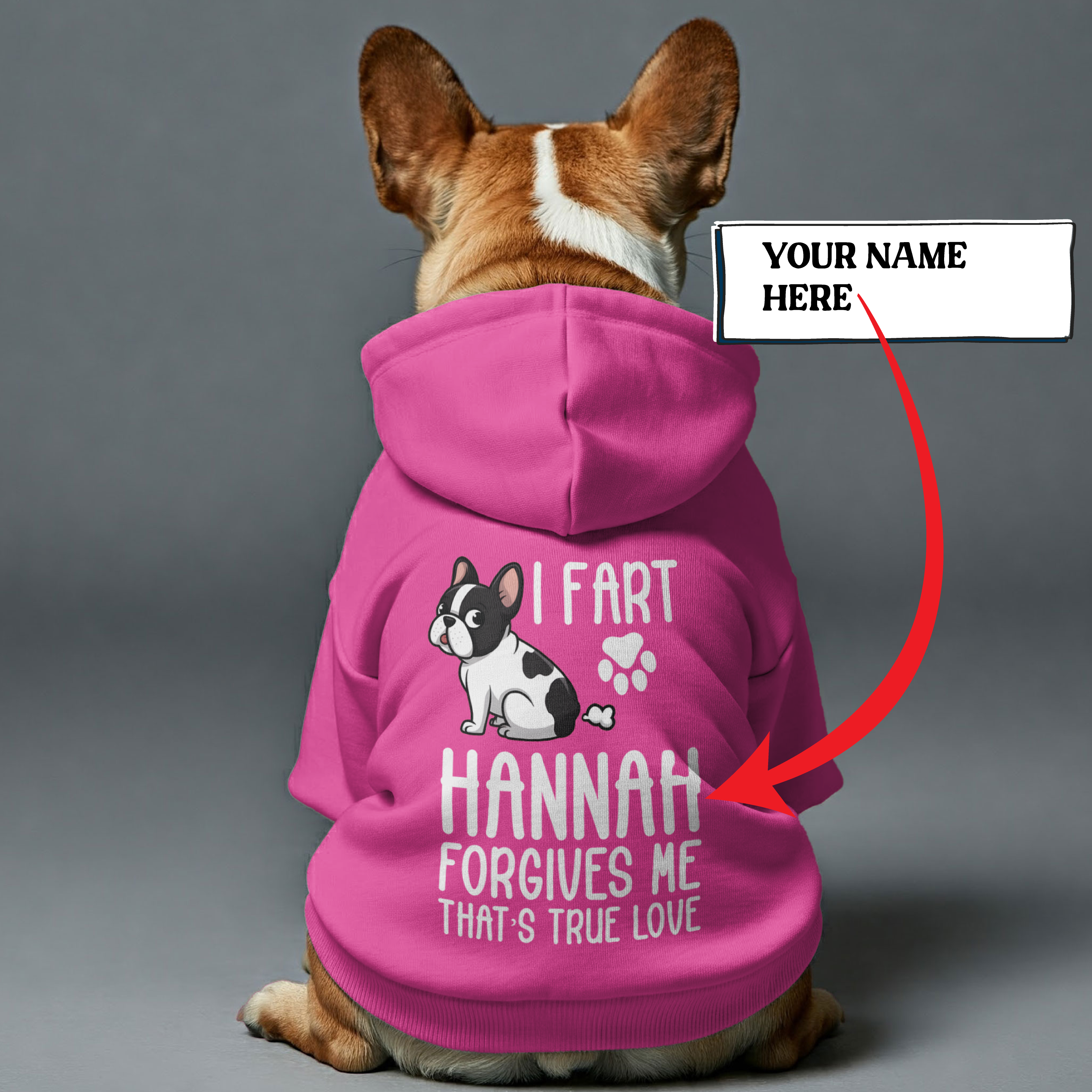 French Bulldog Personalized French Bulldog Hoodies With Owner's Name