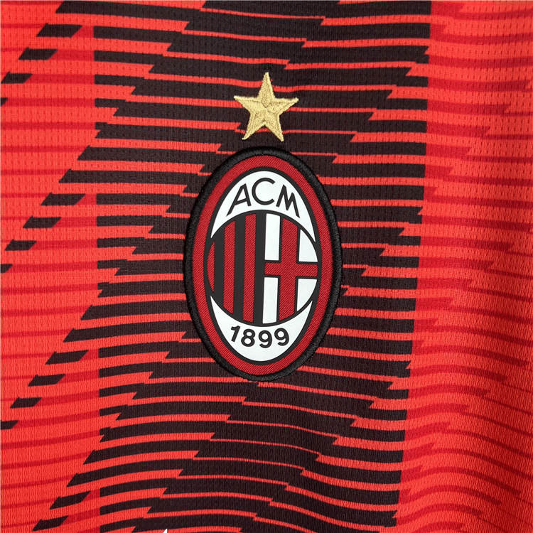 Moisture Wicking AC Milan 2324 Home Red Soccer Jersey Football Shirt