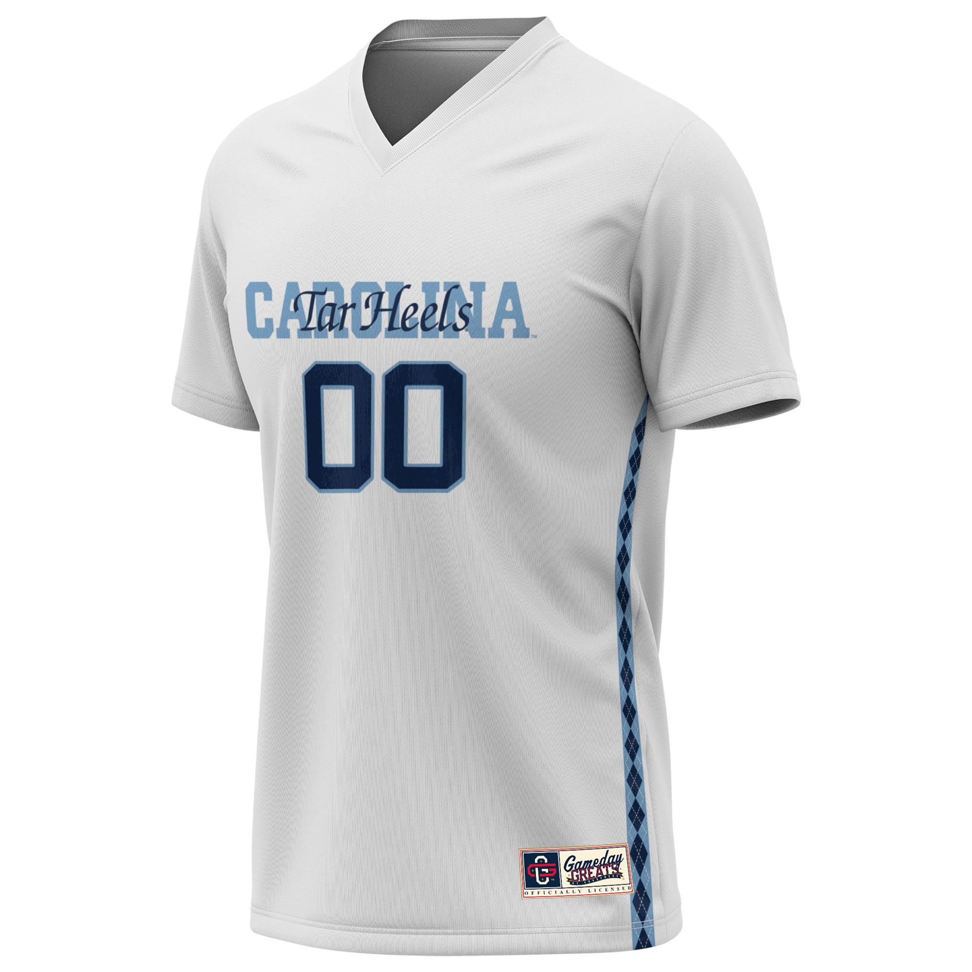 [NJP] North Carolina Tar Heels GameDay Greats Unisex NIL Pick-A-Player Lightweight Women's Soccer Jersey - White