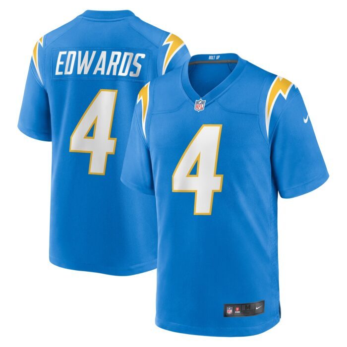 None Men's Record-Breaker LA Chargers Official Jersey Football Appar