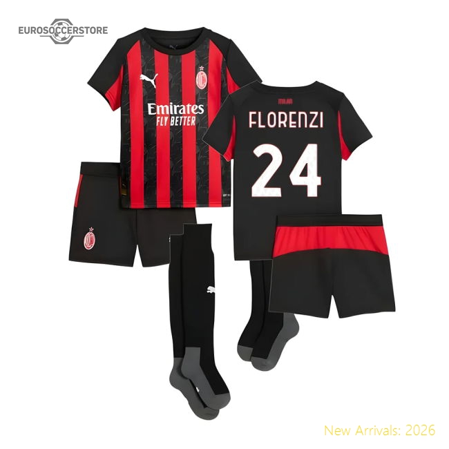 Ac Milan Children 2025 Home Jersey Shirt Football Fan Football Fan Match Day Essential