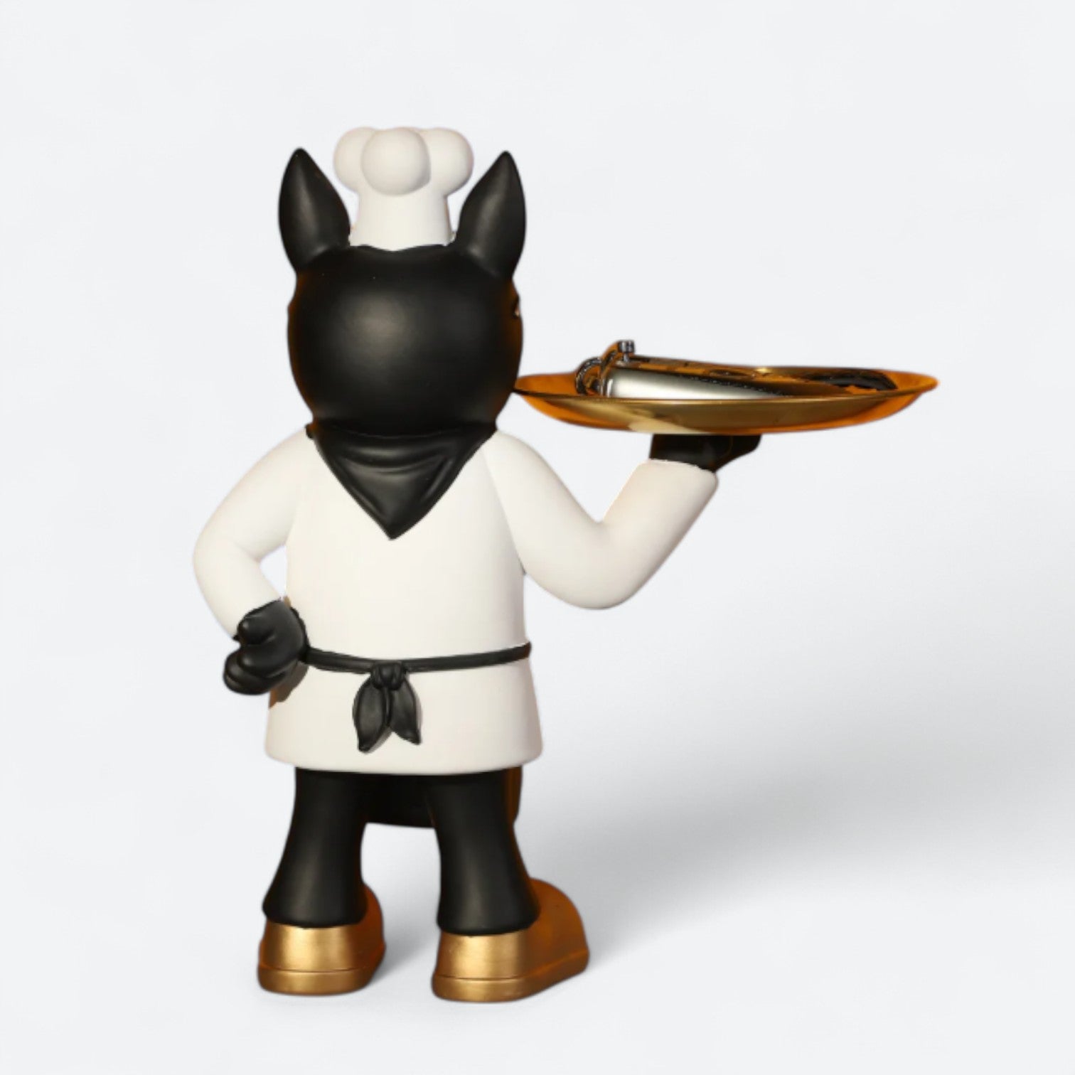 Fashion-Forward Frenchie Statue With Storage Tray – Decorative French...