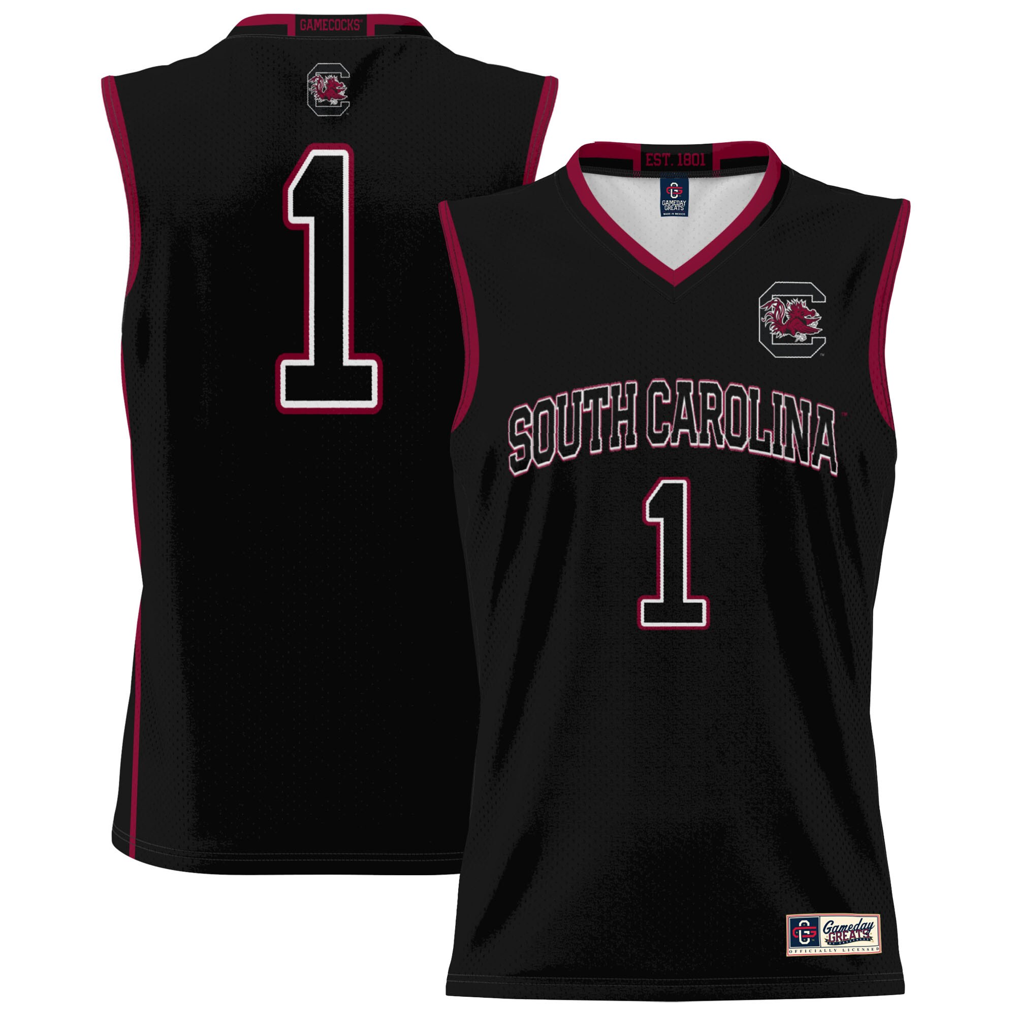 [DDG] South Carolina Gamecocks GameDay Greats Youth Lightweight Basketball Jersey - Black