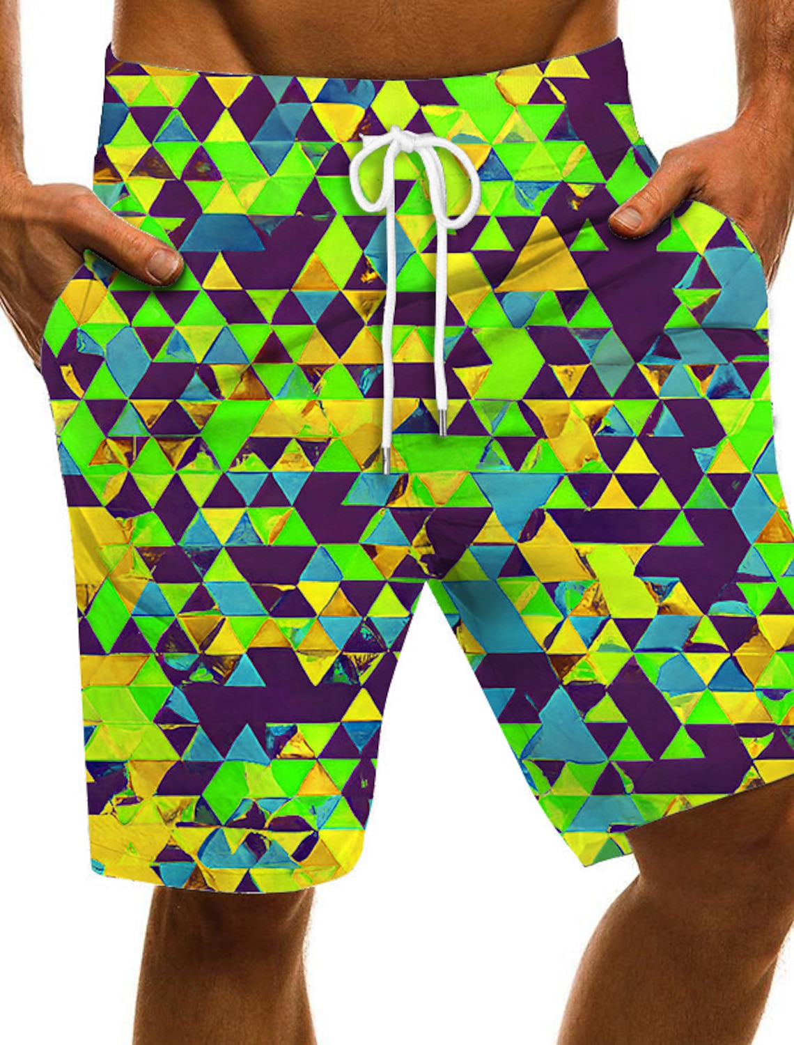 Men's Board Shorts Swim Shorts Swim Trunks Printed Drawstring with Pockets Quick Dry Board Shorts Bathing Suit Surfing Beach Water Sports Summer