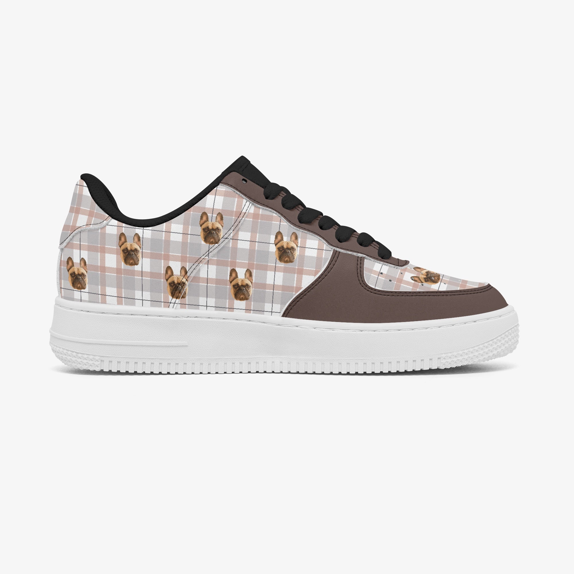 French Bulldog Beans Personalized Low Top Leather Sneakers Cozy Paw Wear