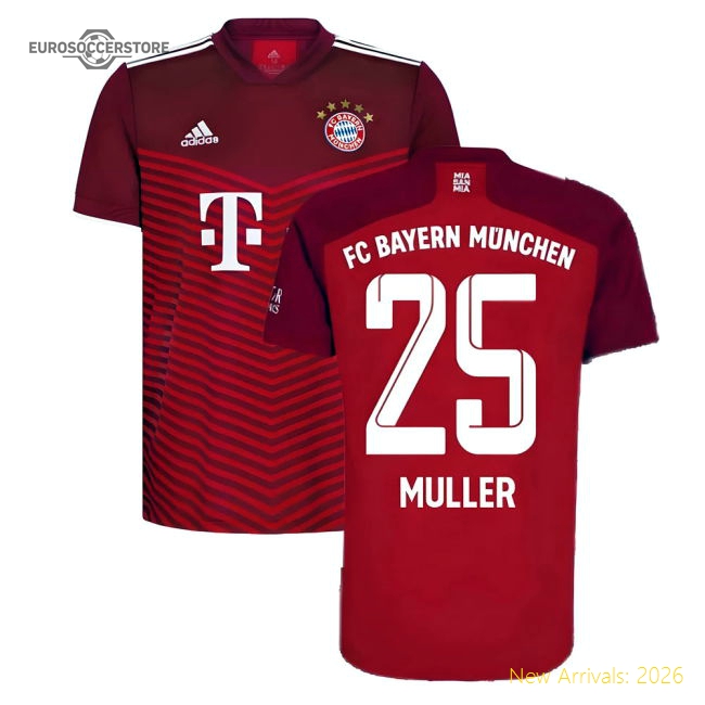 Bayern Munich Home Replica Jersey Muller Durable Lightweight