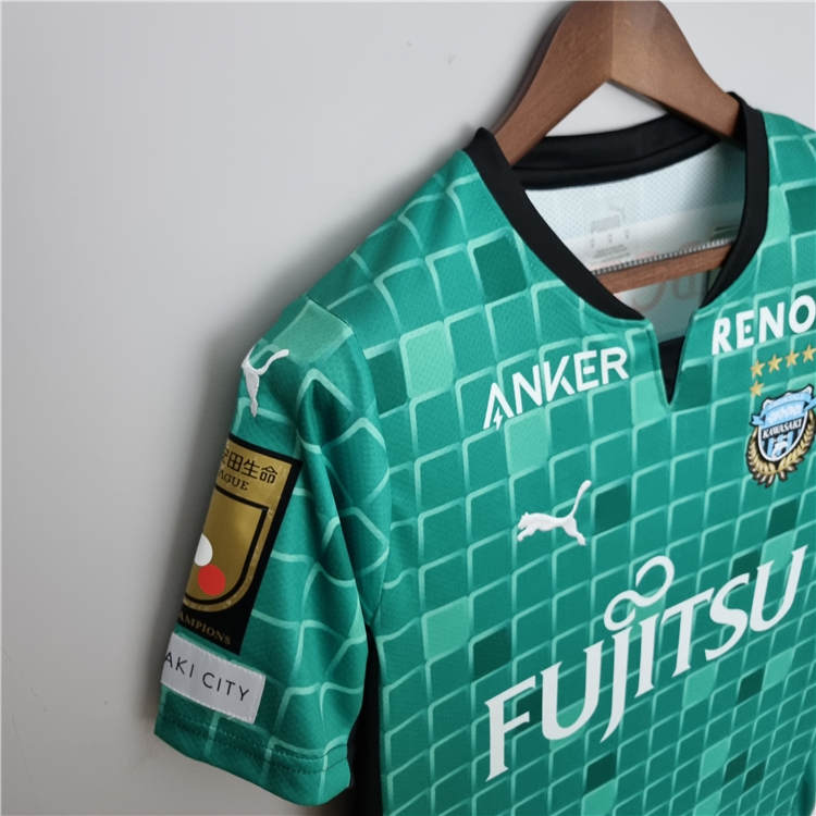 Moisture Wicking Kawasaki Frontale 2223 Third Green Soccer Jersey