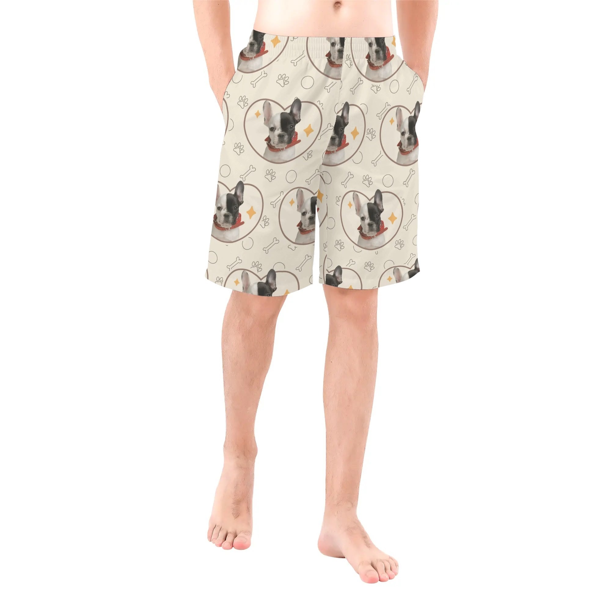 Pet-Lover Custom Mens All Over Print Shorts With French Bulldog Image...