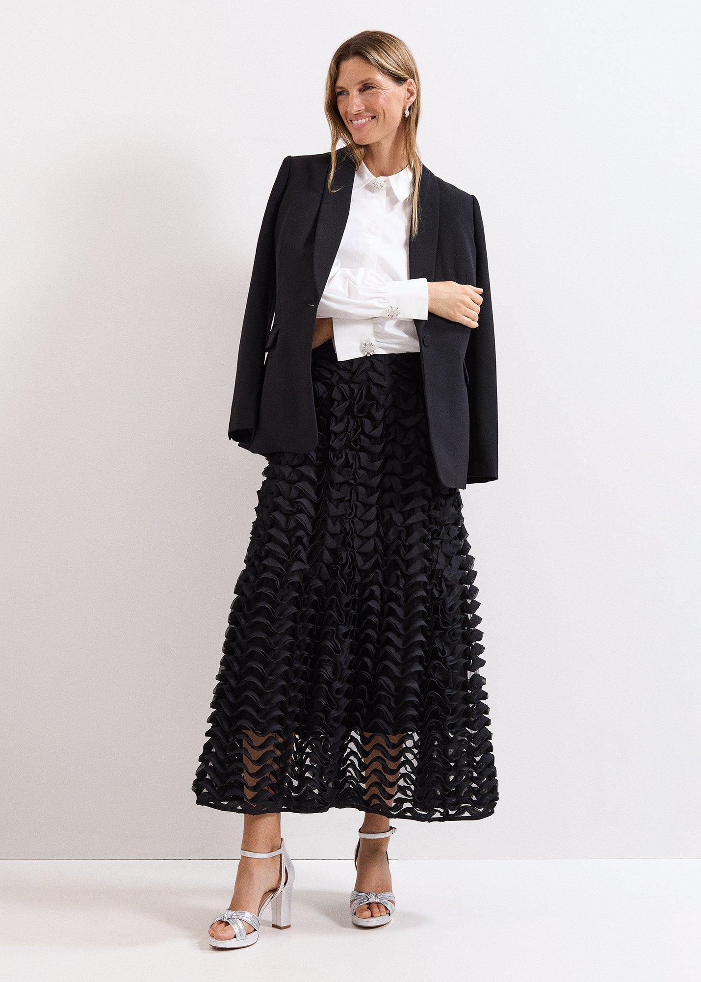 Talis Textured Midi Skirt