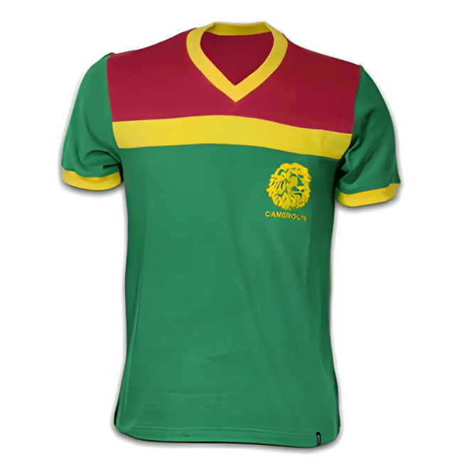 Elite Cameroon 1989 Short Sleeve Retro Shirt 100% Cotton