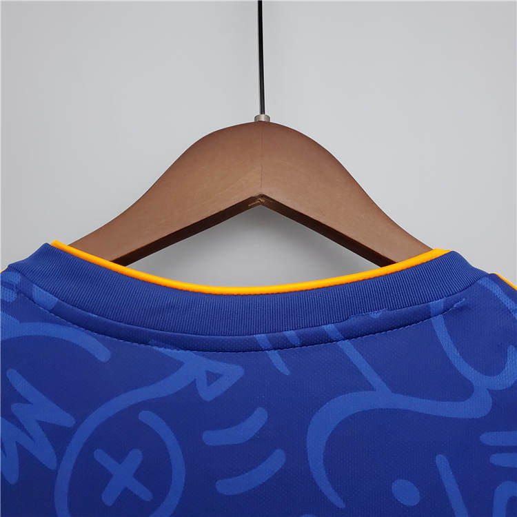 Professional Grade Real Madrid 21-22 Away Blue Soccer Jersey Football